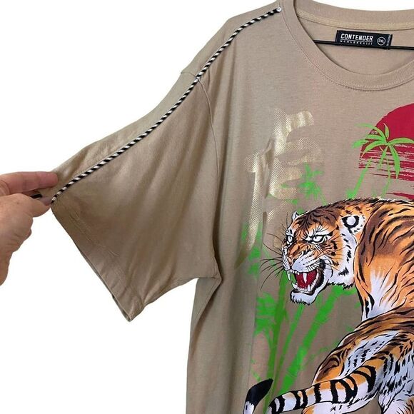 Contender MCMLXXXV111 Graphic Tiger Top Size 2XL Unisex - Picture 2 of 8